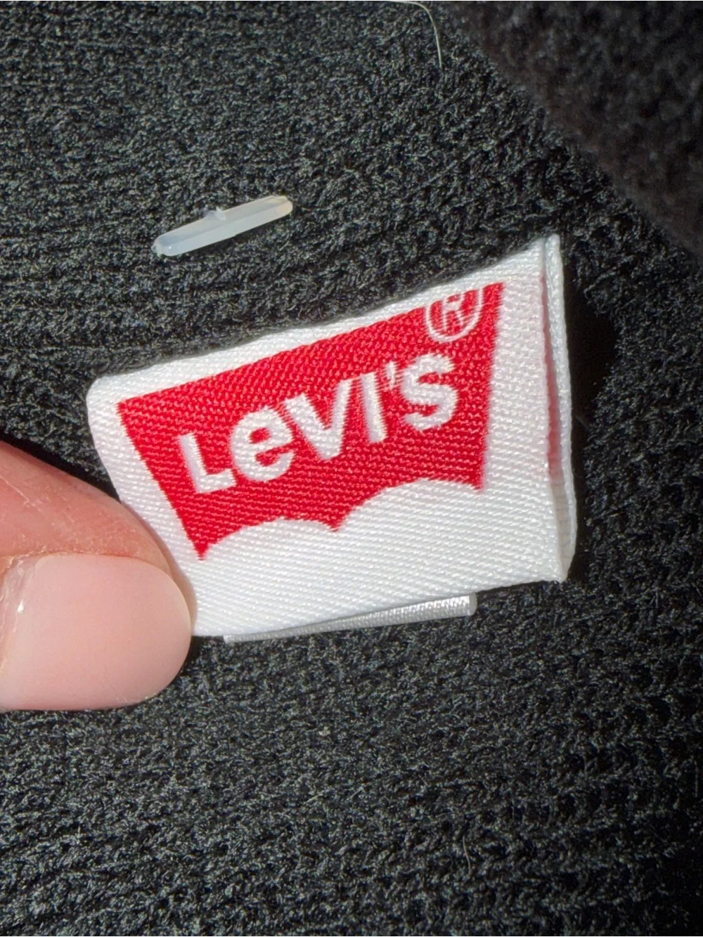 Levi’s black and gray cuffed knit beanie hat